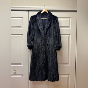 Elegant Black Fur Coat